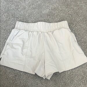 Abercrombie & Fitch White Athletic Shorts Elastic Waist